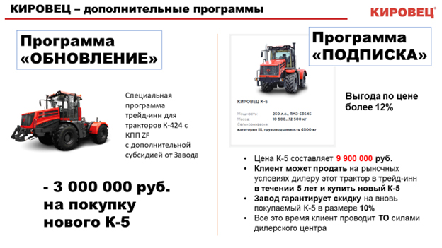 Сезонные предложения на трактор К-525 "Премиум"